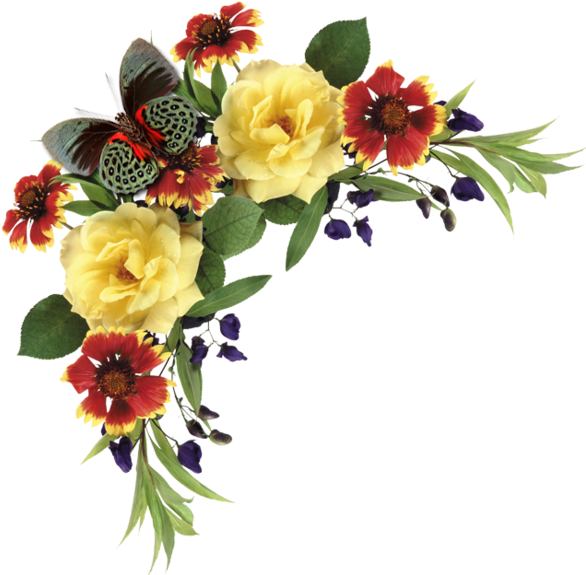 Laminas Y Trabajos Con Flores - Fleurs Coins (600x582)