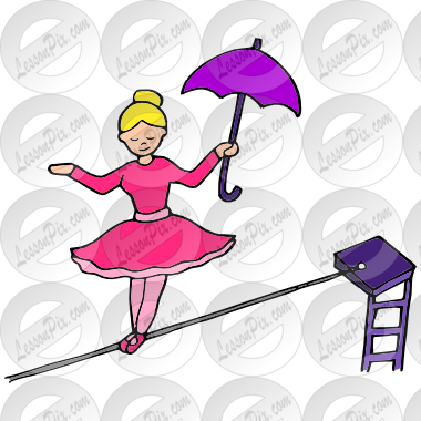 Tightrope Walker Picture For Classroom / Therapy Use - Tightrope Walking (380x380)