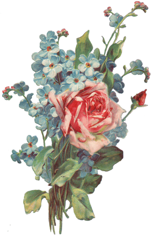 Leaping Frog Designs - Vintager Turm Mädchen Corloful Rosen-paris Eiffel Postkarte (515x800)