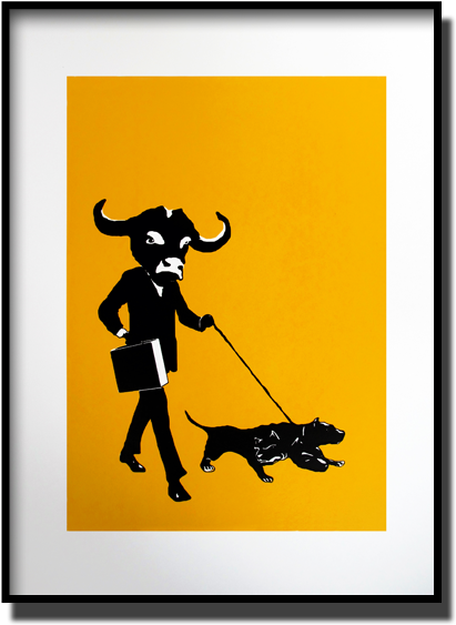 Yellow Mustard Gold Art By Anna Pharoah, Original Print - Ruby (450x600)