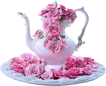 Tea Party Pictures, Photos, Images, And Pics For Facebook, - Good Morning Gif Flowers (406x341)