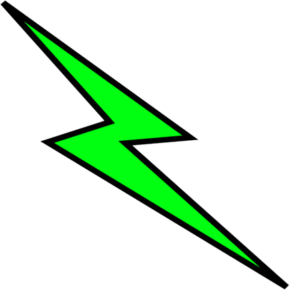 28 Collection Of Green Lightning Bolt Clipart - Neon Green Lightning Bolt (420x420)