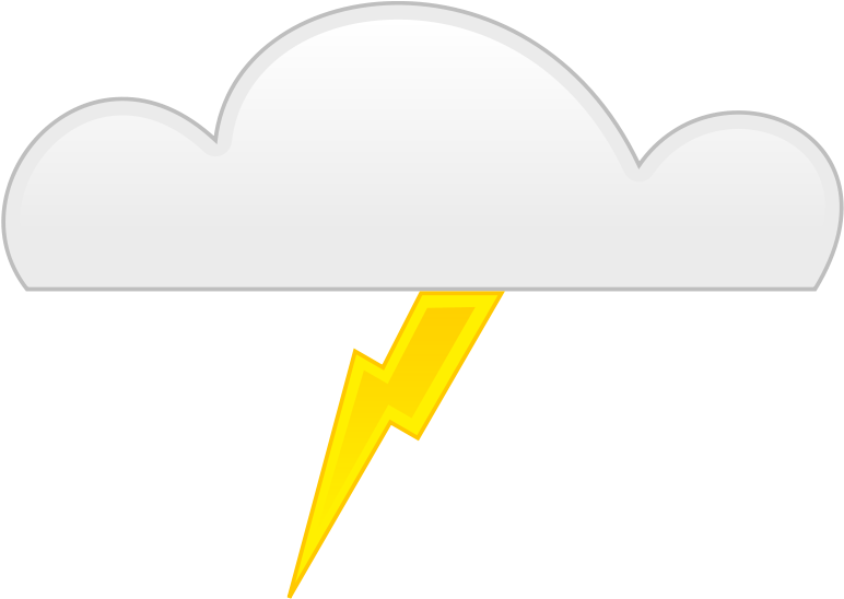 Cartoon Thunder And Lightning (800x777)