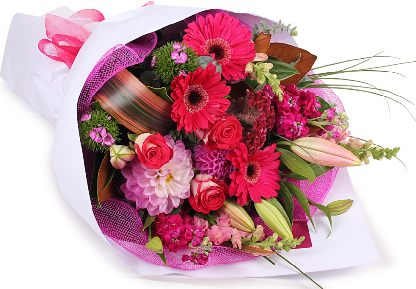 Birthday Flowers Bouquet Transparent Png - Birthday Flowers Png (849x600)