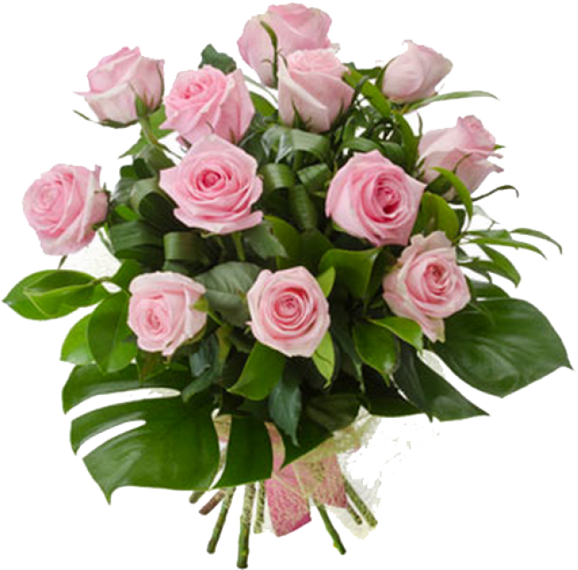 Pink Rose Png Clipart Image Best - Bouquet Of Pink Flowers (750x750)