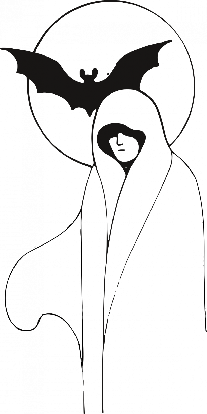 Black And White Ghost (817x1634)