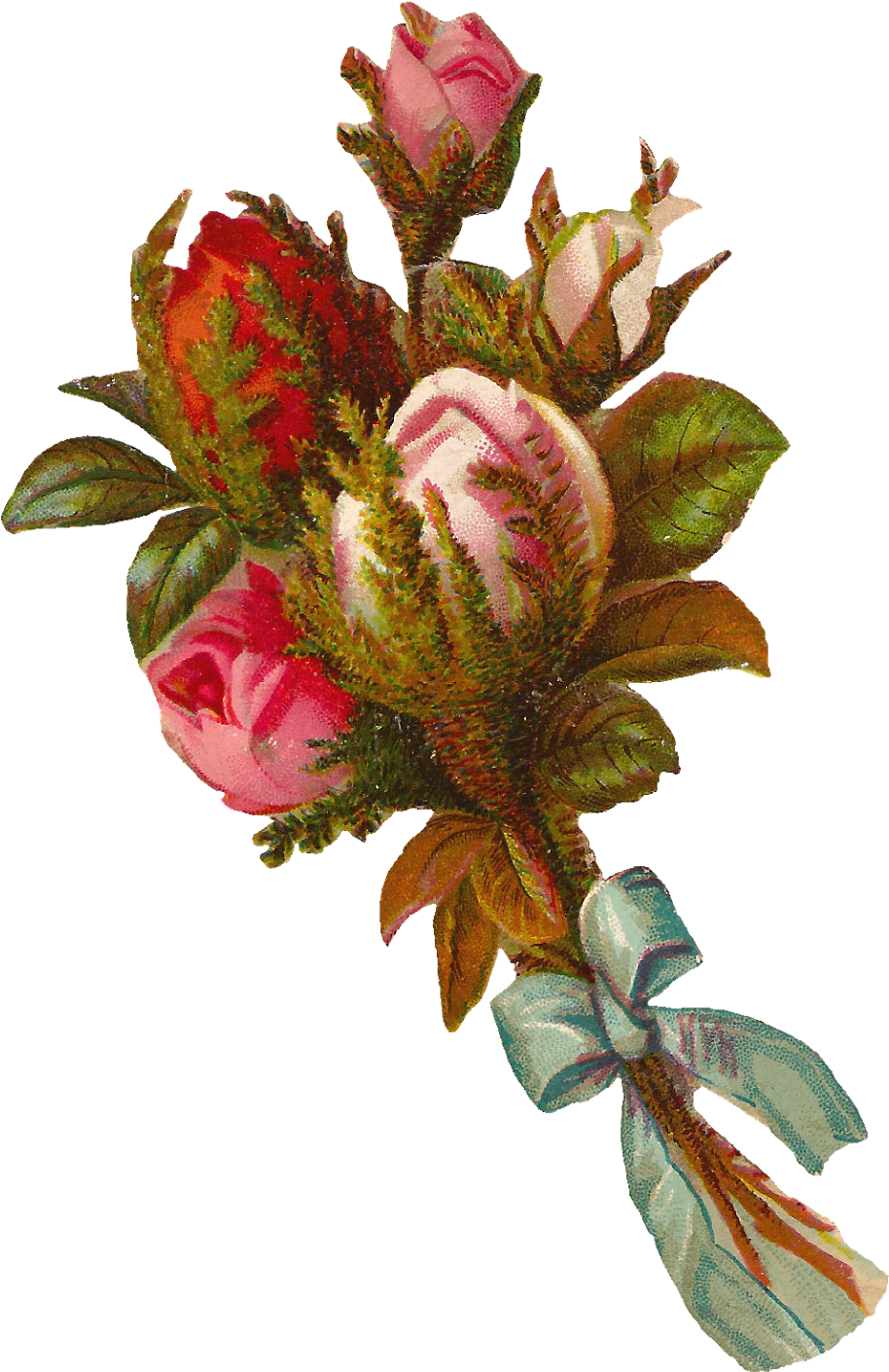 This Is A Stunning Digital Graphic Of A Bouquet Of - Rose Antiqueimages Blogspot (1082x1600)