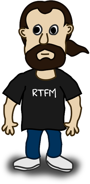 Man, Front, Comic, Beard, Characters, Mustache - Man With A Beard Clipart (320x640)