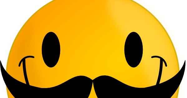 7 Cool Smileys With Mustache - Smiley Face With Mustache (600x315)