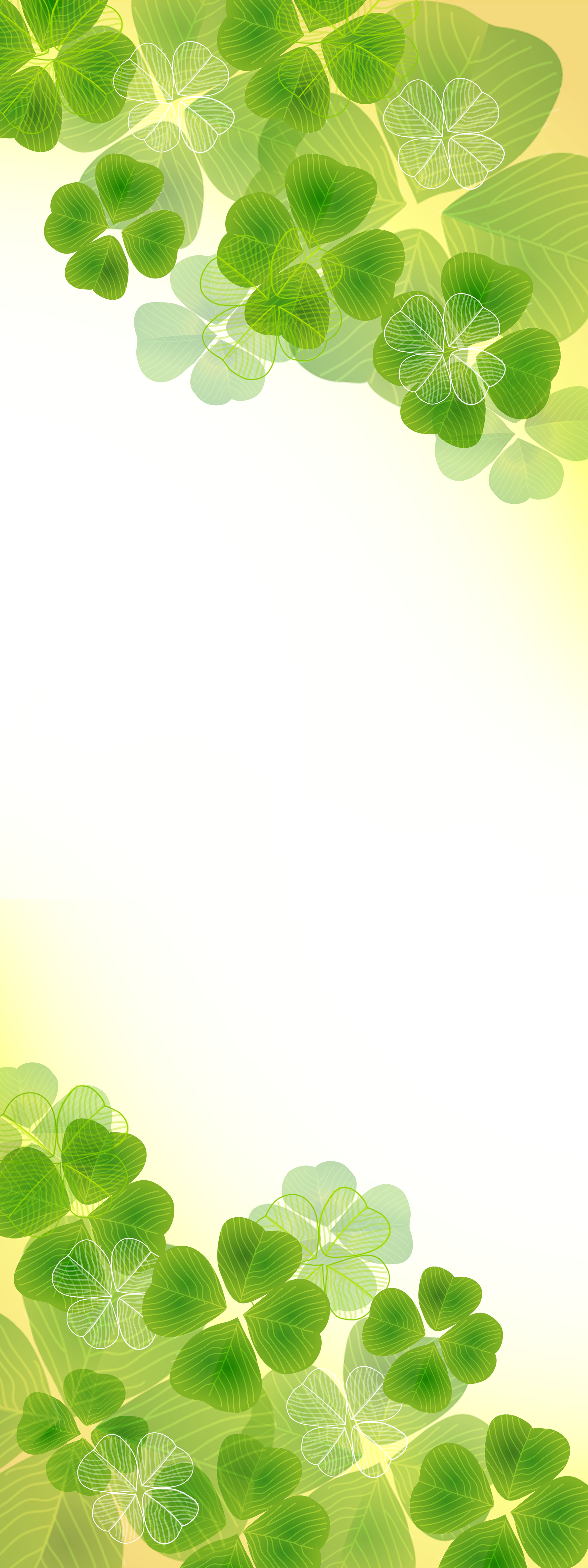 Four-leaf Clover Green - Four-leaf Clover Green (1890x5039)