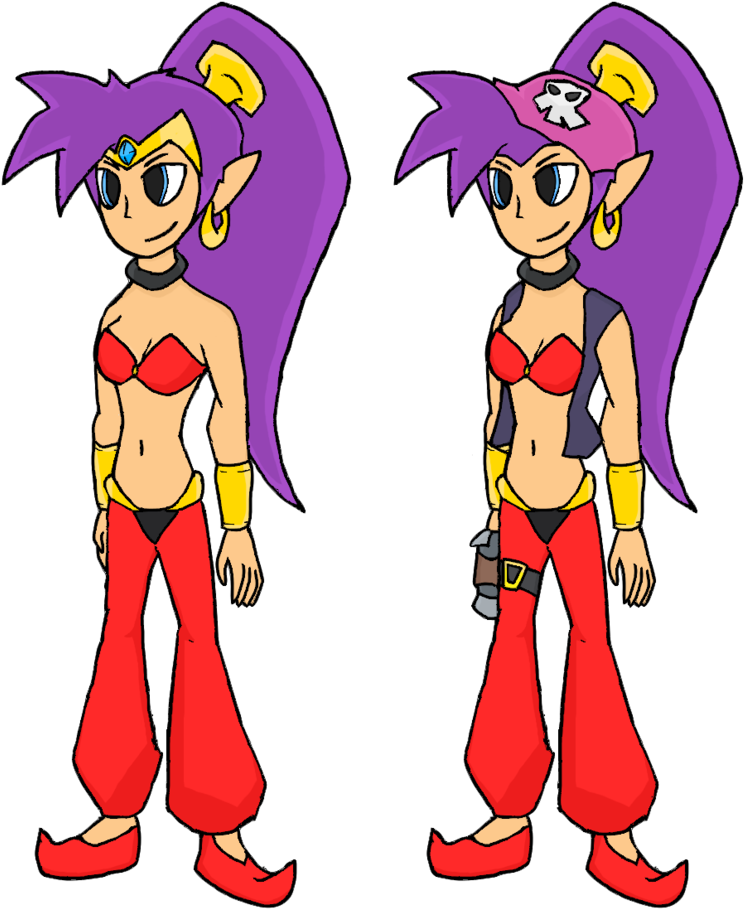 Shantae [old] By Metaxer08 - Cartoon (1024x1122)