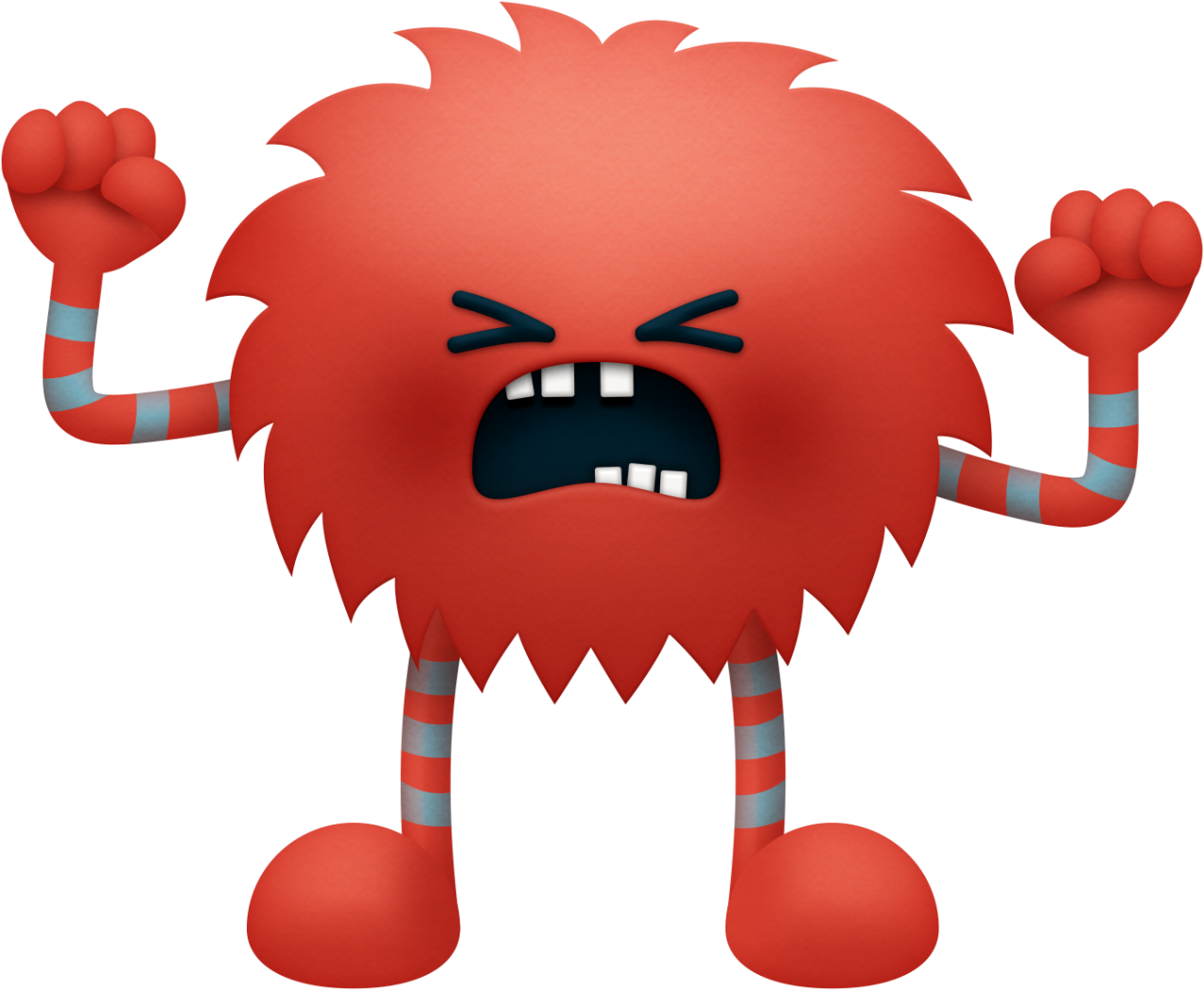B *✿*little Monster - Mean Monster Cards Clipart (1280x1054)