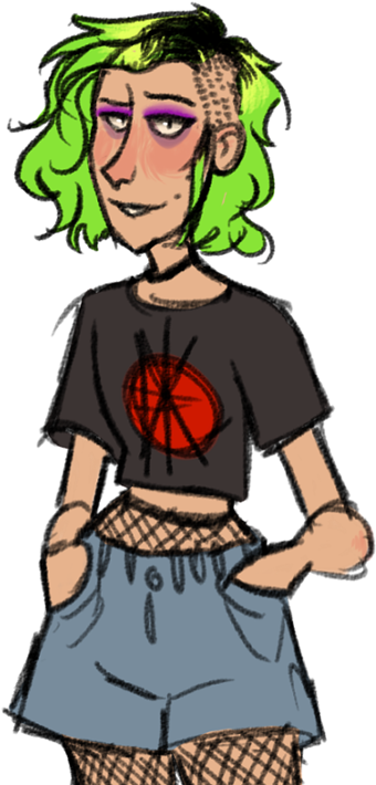 Alexis Placeholder Art By Punk-possum - Cartoon (379x710)