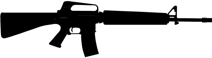 Rifle Gun Weapon Telescopic Sight Silhouet - Semi Automatic Assault Rifles (680x340)