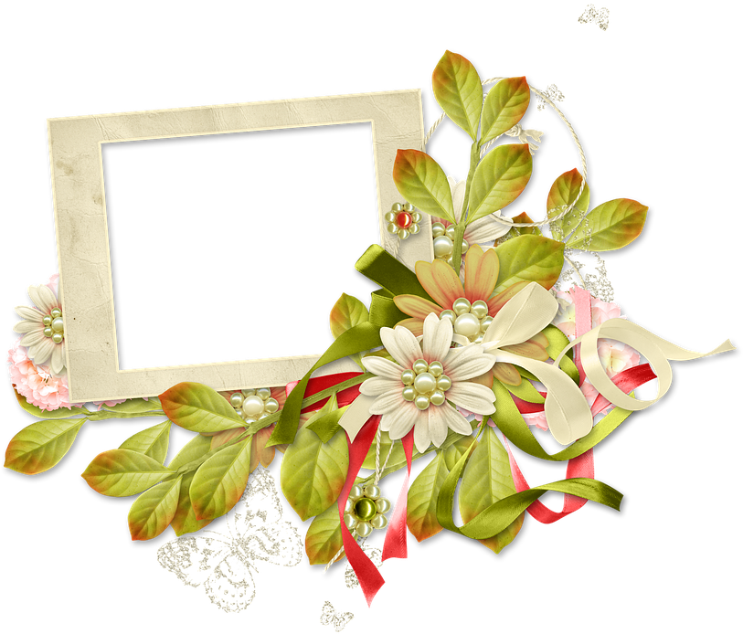 Frame, Photo Frame, Spring, Summer, Flowers, Greens - Stitchwort (853x720)