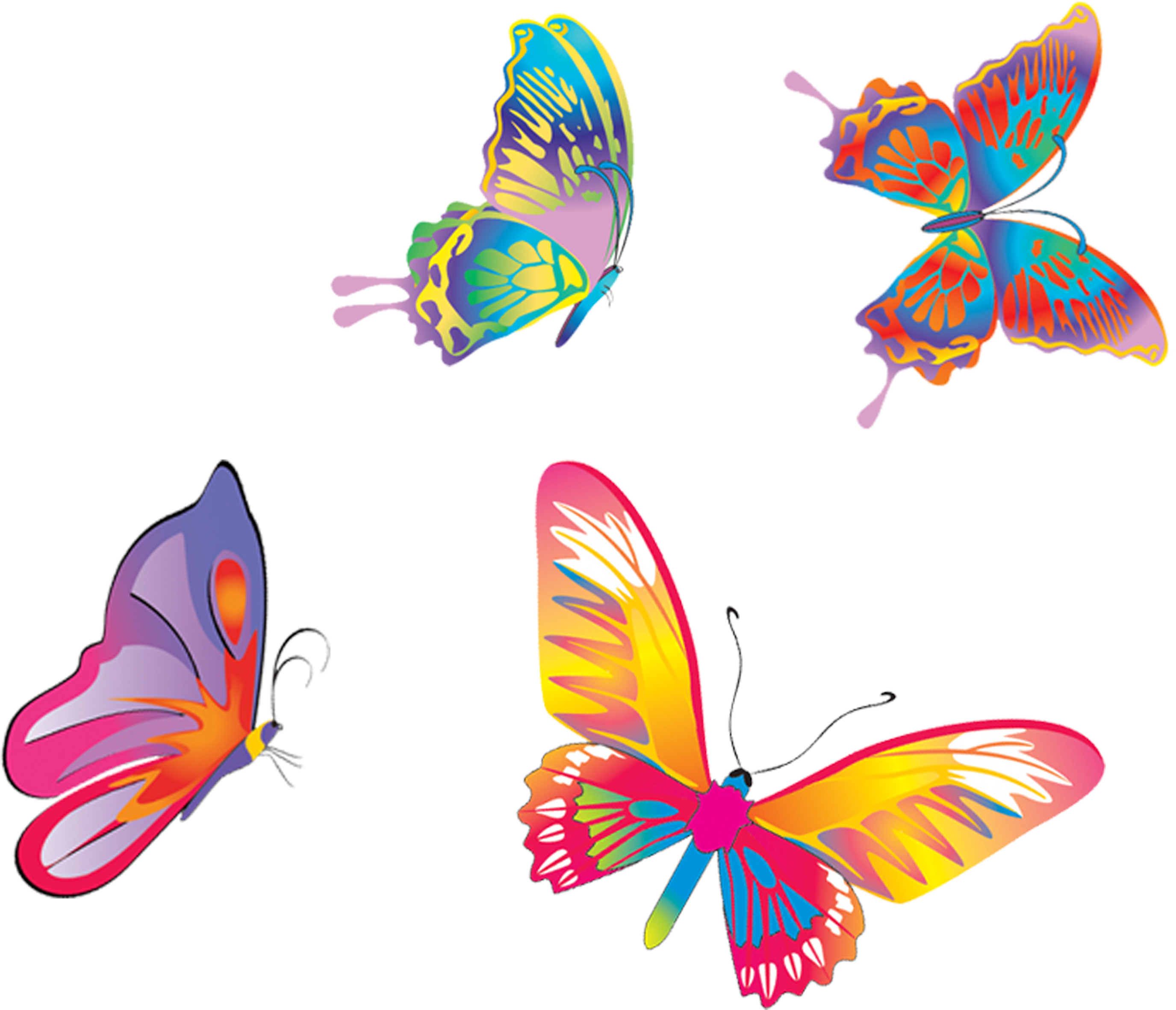 Colored Butterflies Fly - Colored Butterflies Fly (3402x3402)