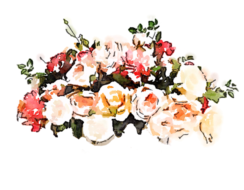 Free Usefreely Flowers Watercolor Pink Peach Red By - Watercolour Flower Transparent (894x894)