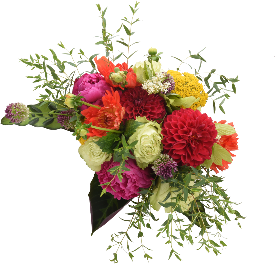 Colorful Bouquet With Peonies, Allium, Garden Roses, - Bouquet (1024x1015)