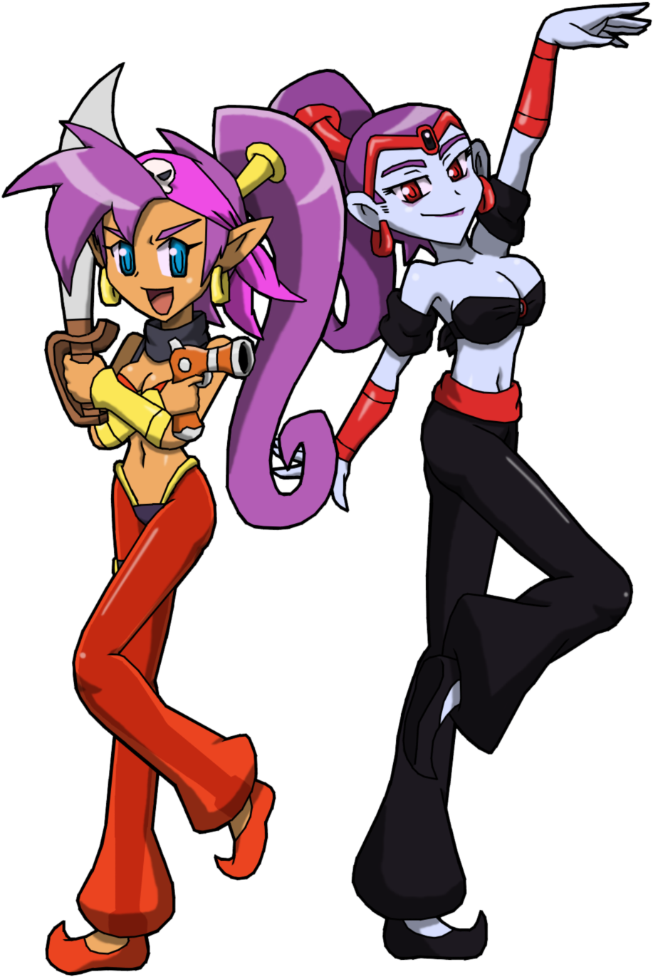 Pirate Shantae And Genie Risky By Ferrokiva - Risky Boots Shantae Yuri (1024x1391)