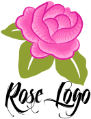 Rose Flower Pink Art Vector Logo Download - Design (389x346)