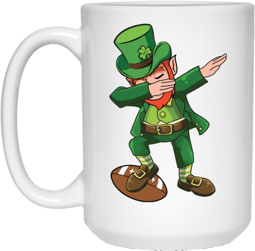 Dabbing Leprechaun Football Mug Dab Funny St Patricks - Forever Living 40 Years (1024x1024)