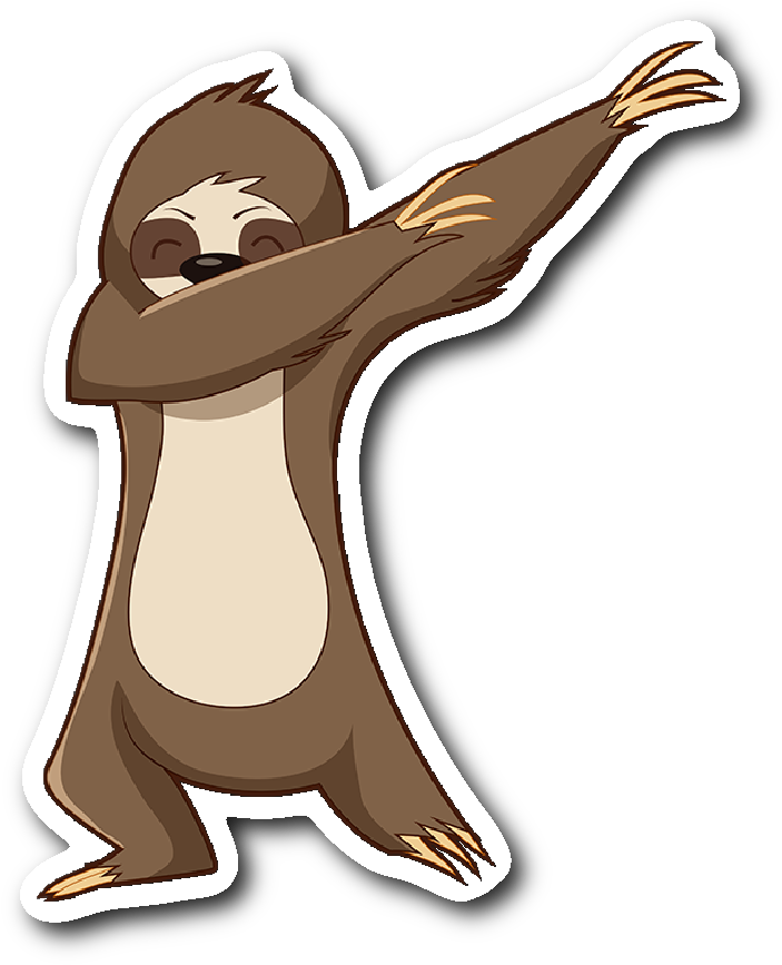 Hawkins Middle School Cassette Funny Cute Tote Bag - Dancing Sloth Cartoon (1064x1064)