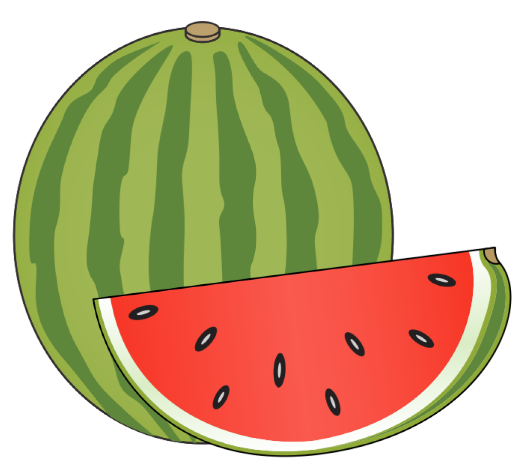 Watermelon Clipart Watermelon Clip Art Border Free - Water Melon Clipart (1024x1024)
