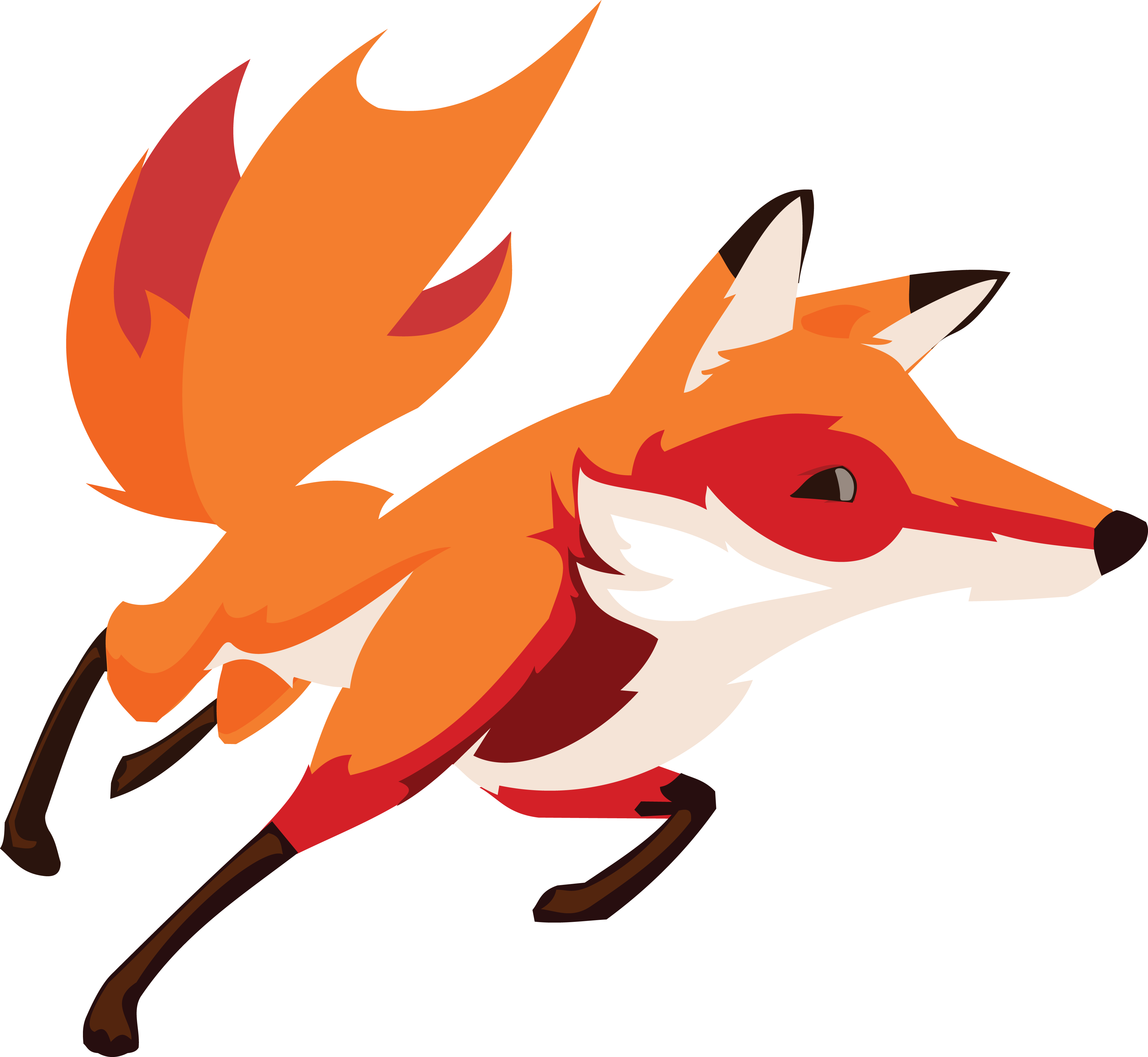 2 Picture - Running Fox Clipart (4000x3684)