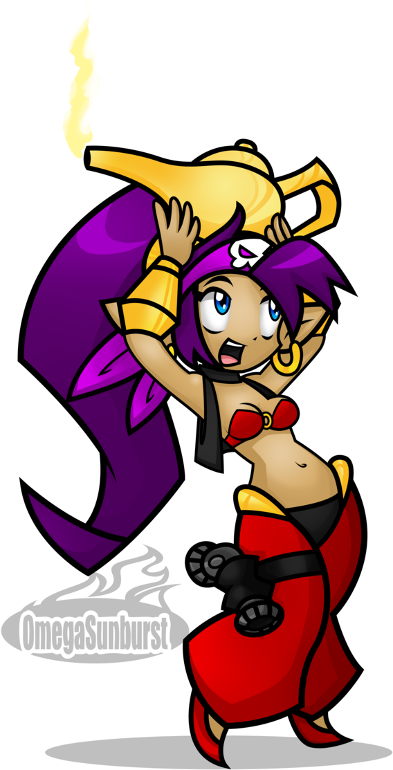 Shantae-lamp By Omegasunburst - Fan Art (600x1162)