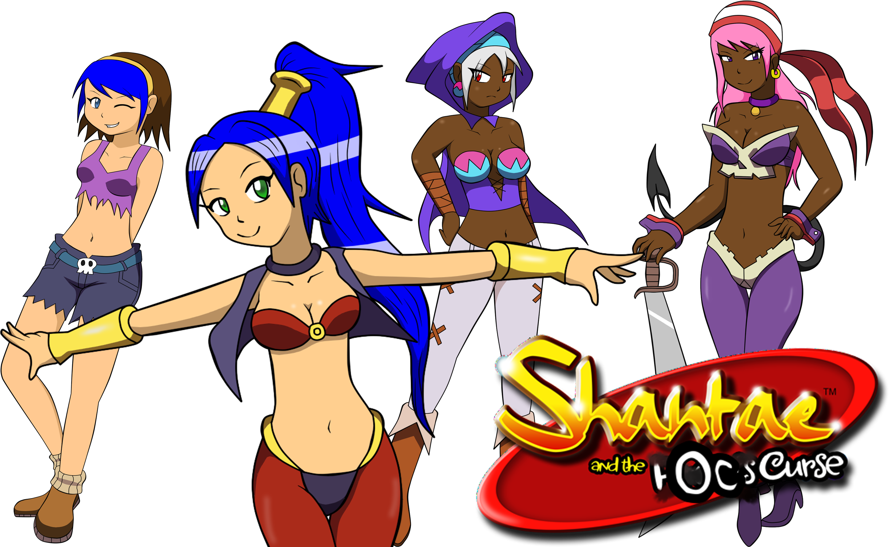 Finished My Contest Entry, My Oc's As The Female Cast - Shantae And The Pirate's Curse (3119x1781)