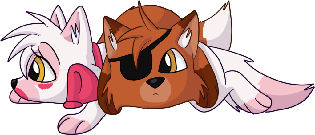 Fox Pile By Shadow-dancer6 - Foxy X Mangle Chibi (1023x439)