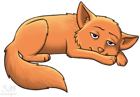 Unamused Fox By Dreamfall - Cartoon (500x355)
