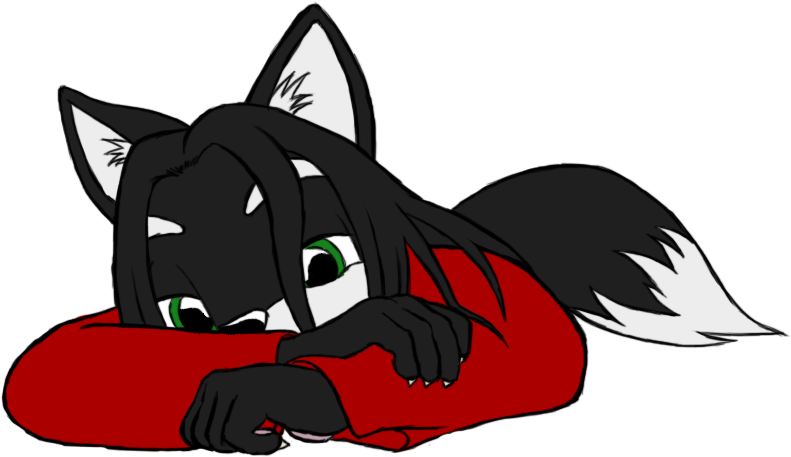 A Small Fox Lying Down With A Sad Expression - Furry Fandom (800x500)