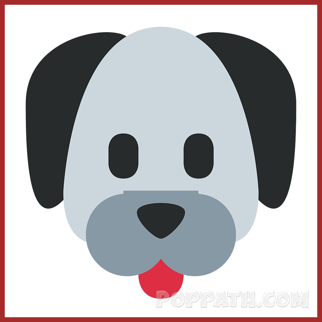 Awesome How To Draw A Dog Emoji U Pop Path Pict Of - Drawing (1030x1030)