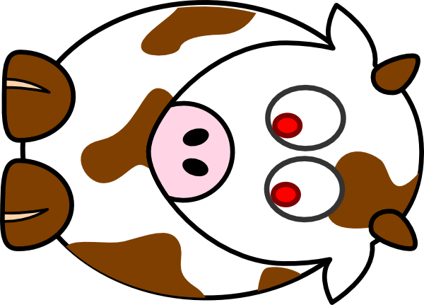 Cow Clip Art At Clker - Casebee - Cute Happy Cow Print Samsung Galaxy S6 Edge (600x431)