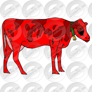 Red Cow Picture For Classroom / Therapy Clipart - Illustration (380x380)