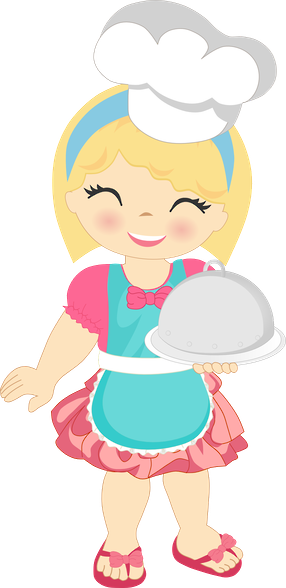 Cozinha - Minus - Desenho Chef De Cozinha Menina (286x588)