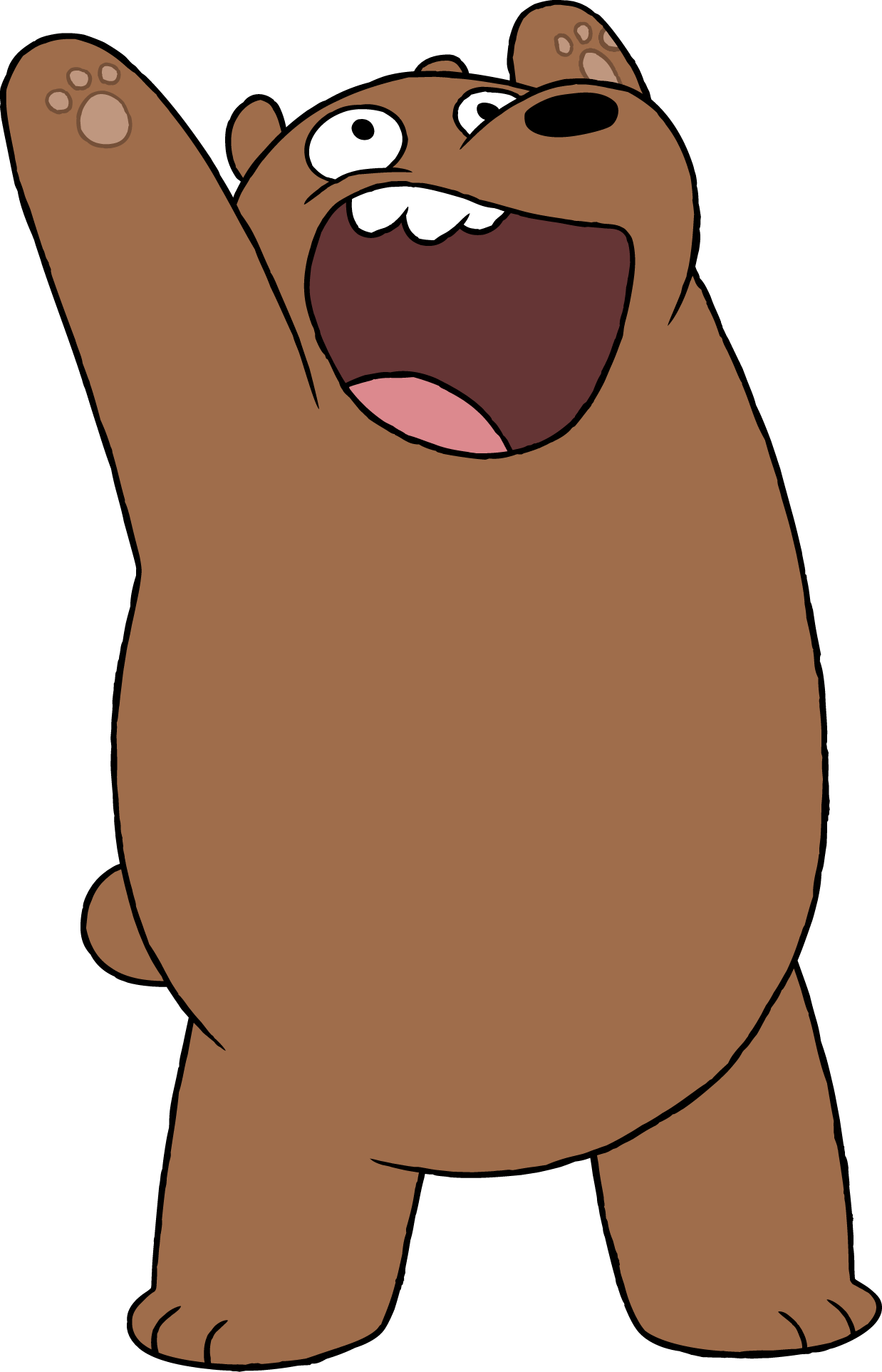 Conhe A Os Protagonistas De Ursos Sem Curso Nova S - We Bare Bears Grizzly (1238x1925)