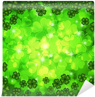 Shamrock Four Leaf Clover Background Wall Mural • Pixers® - 4 Leaf Clover Backgrounds (400x400)