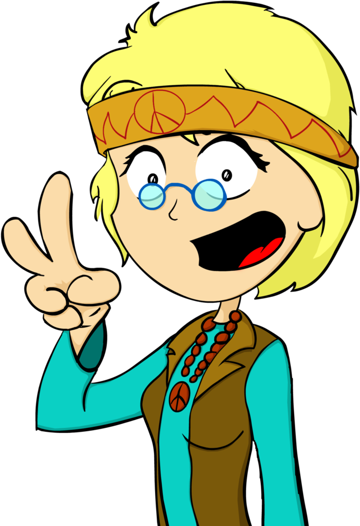 Hippie Mom By Ydocnameloc - Hippie Cartoon Png (739x1080)