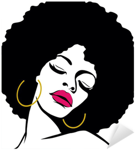 Black Woman Afro Silhouette (400x400)