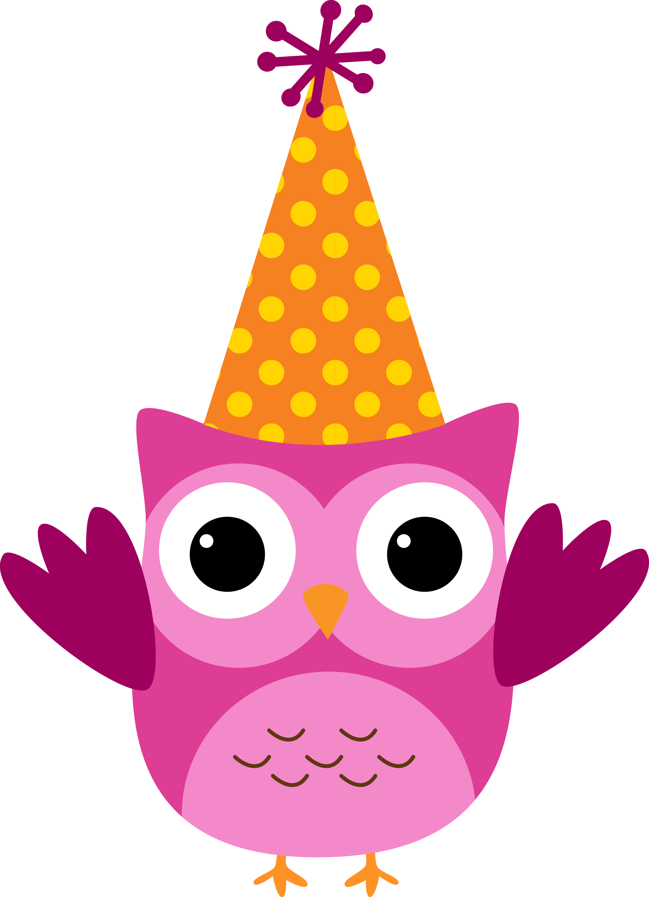 Owl Birthday Clip Art Party Owl Clip Art Printablegufetti - Owl Birthday Clip Art (2171x3000)