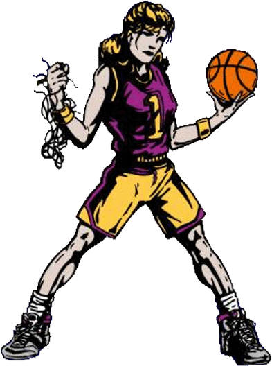 Girls Basketball High School Clipart - Bison Basketball Girls (407x550)
