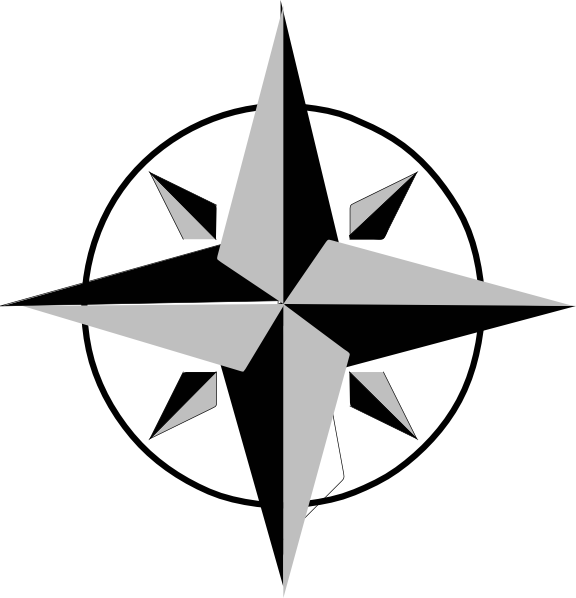Blank Compass Free Download Clip Art - Compass Clip Art Vector (576x598)