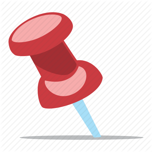 Push Pin Icon - Thumbtack Flag No Background (512x512)