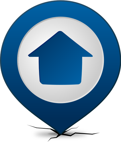 Location Map Pin Home Navy Blue - Florida Gulf Coast University (425x500)