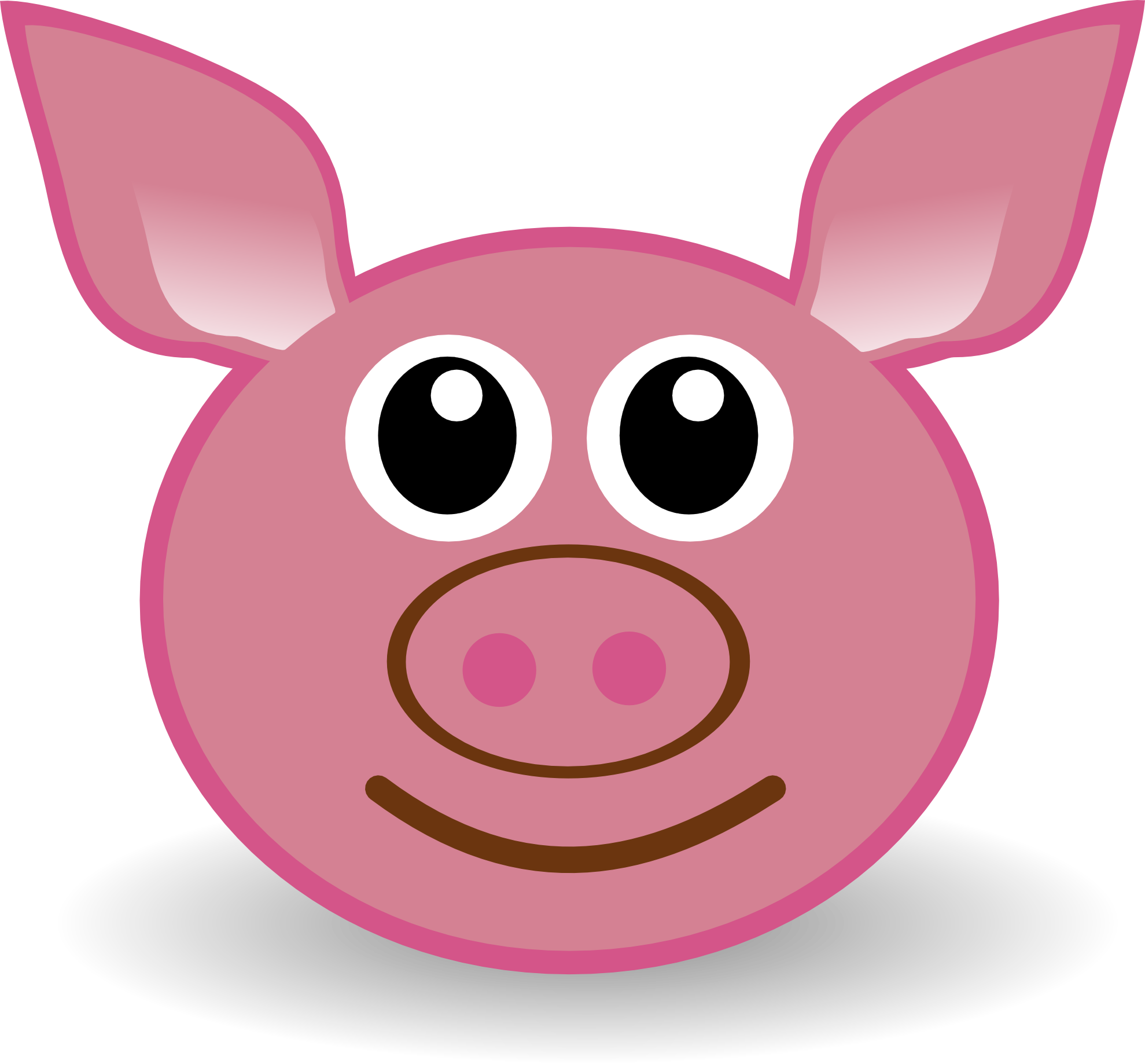 Pig Clipart Baboy - Drawing Of A Pig Face (1979x1838)