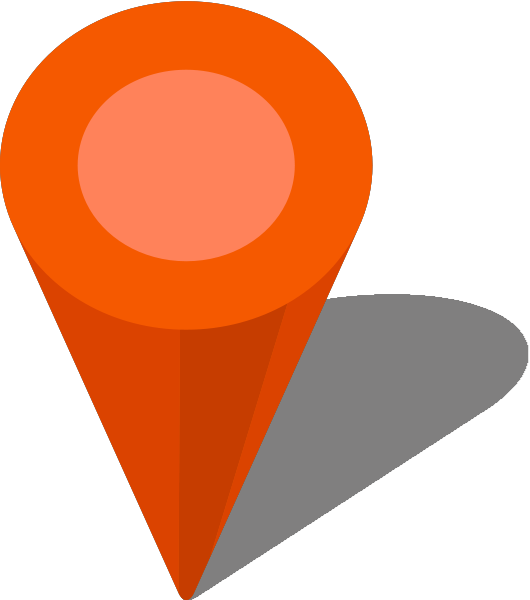 Location Map Pin Orange7 - Location Map Icon Vector (530x600)