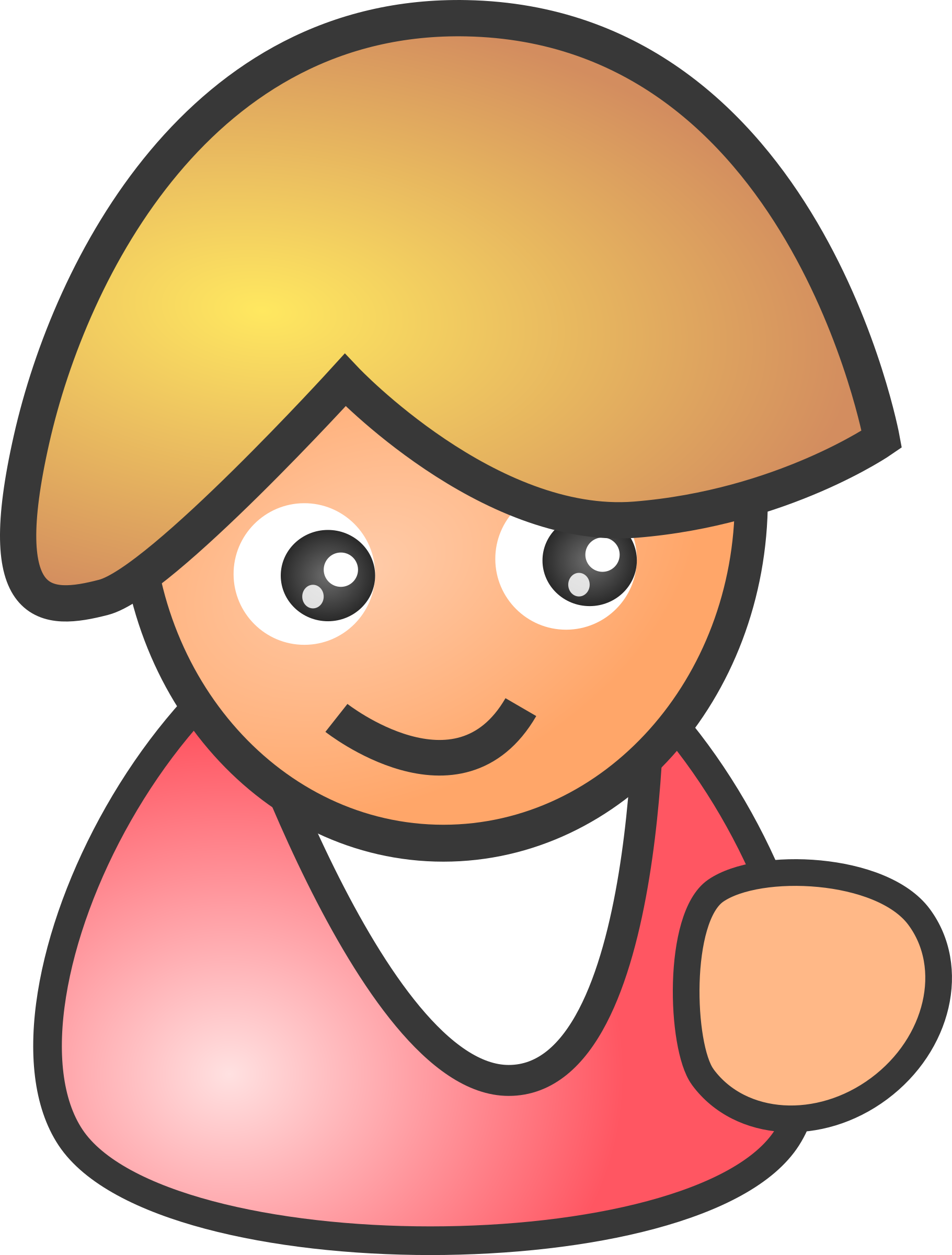 Big Image - Person Smiling Cartoon Clipart (1821x2400)