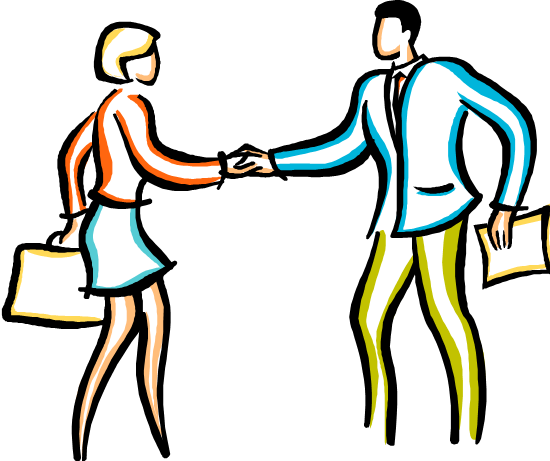 Shaking Hands Clip Art - Person Saying Youre Welcome (550x461)